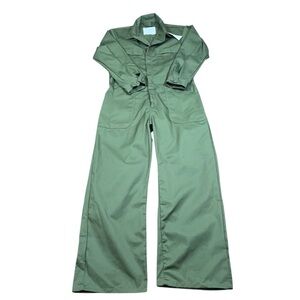 NWT Olive Green Military Utility Coveralls 42R Workwear Jumpsuit